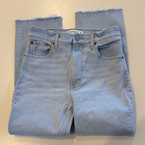 Abercrombie & Fitch Women's Light Blue Ankle Jeans